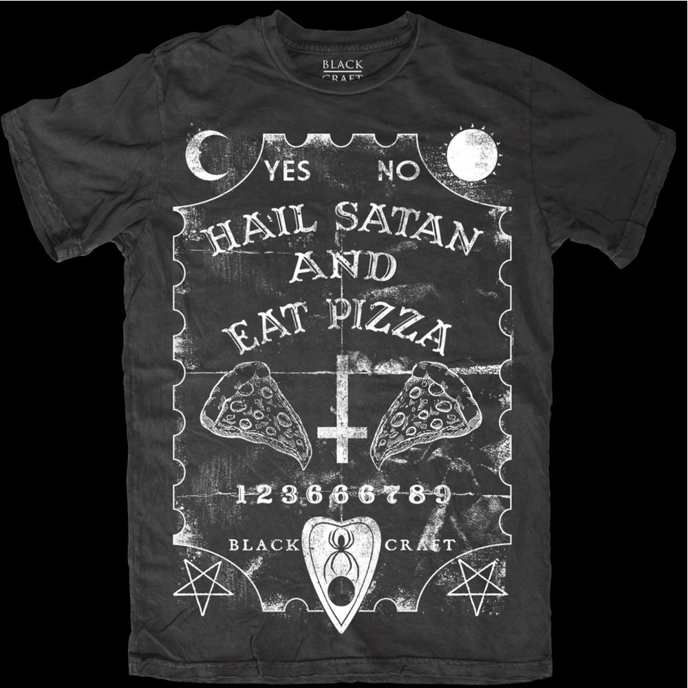 Blackcraft Cult hail satan and eat pizza T-shirt